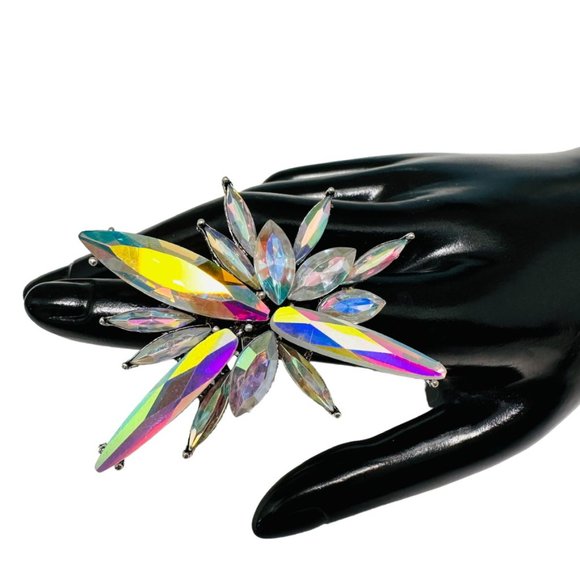 Giant Cosmic Starburst AB adjustable statement cocktail ring - Picture 8 of 8